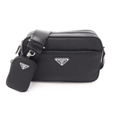 プラダ PRADA NEW VELA ショルダーバッグ バッグ ナイロン サフィアーノレザー レディース ブラック系 1BC167VB1MRV44F0002 【新品】