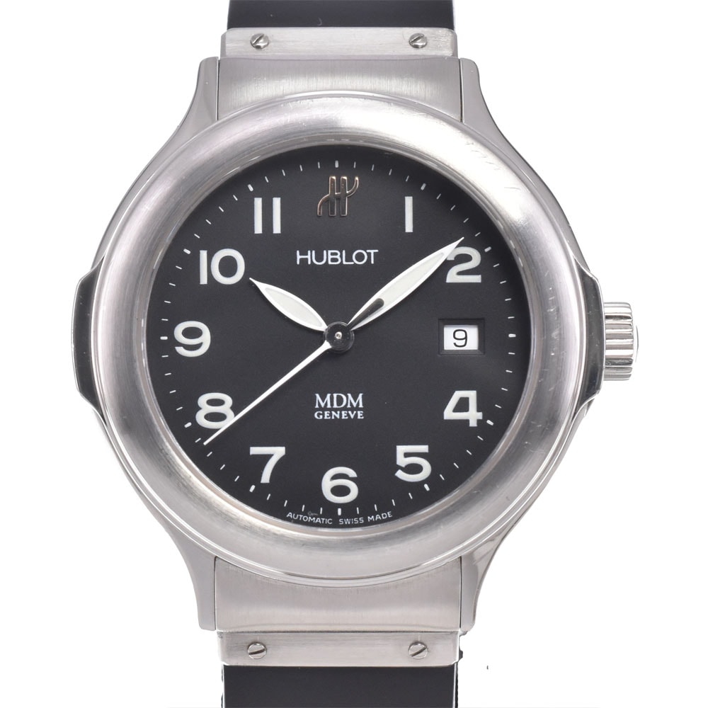 ウブロ HUBLOT 1430.1 MDM クラシック デイト ブラック 自動巻き メンズ 美品 腕時計 J#150060