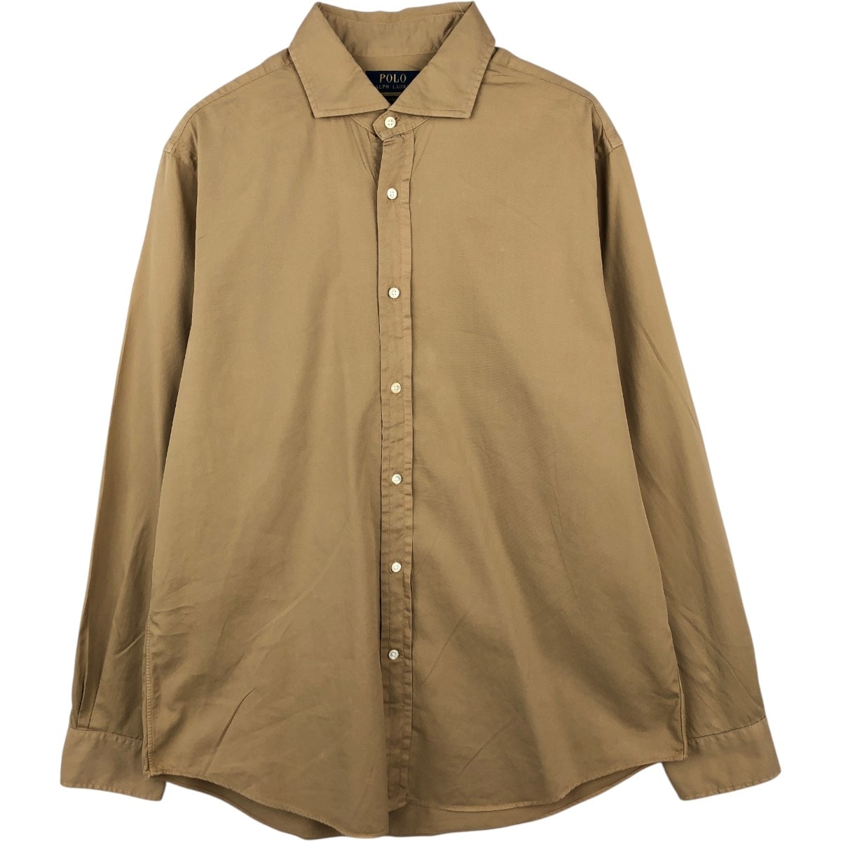 古着 ラルフローレン Ralph Lauren GARMENT DYE TWILL ワイドカラー 長袖 コットンシャツ メンズL相当/eaa672933 【中古】 【260920】/eaa672933