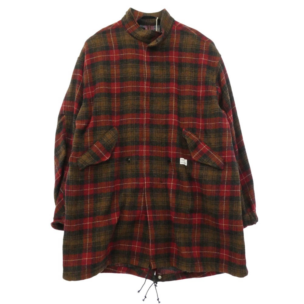 BEDWIN & THE HEARTBREAKERS 23AW 23AB5602 WOOL TYPE M-65 MILITARY COAT MOON社製 シェットランドウール生地 フィッシュテール モッズコート レッド系 3【極上美品】【中古】