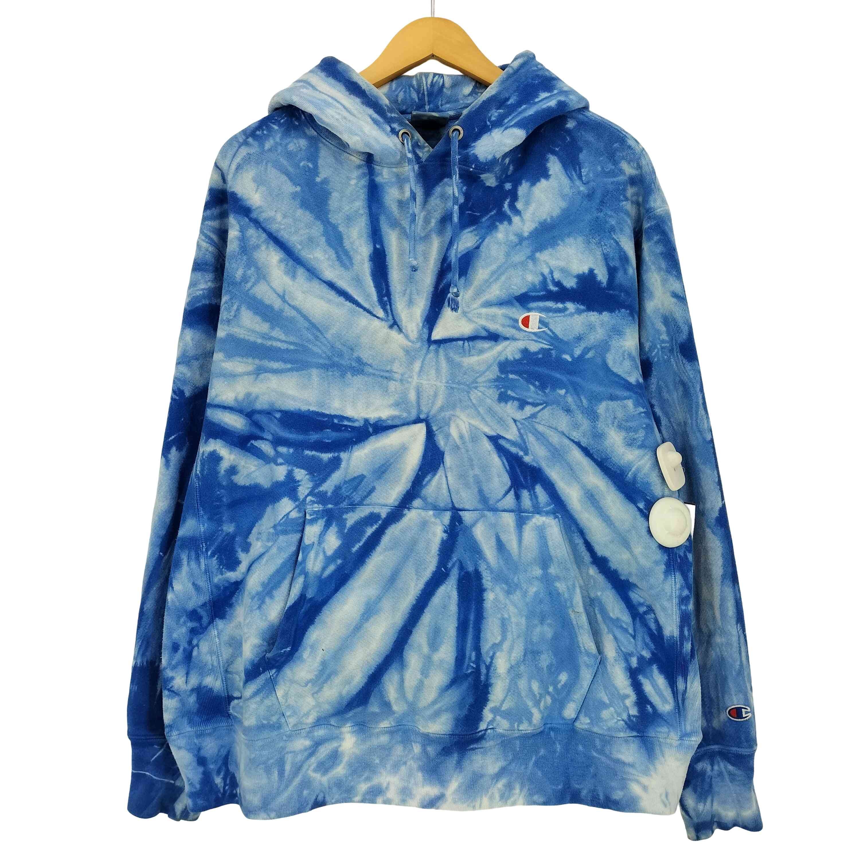 REVERSE WEAVE 00s タイダイ柄 ロゴ刺繍 プルオーバーパーカー【1141087086507】