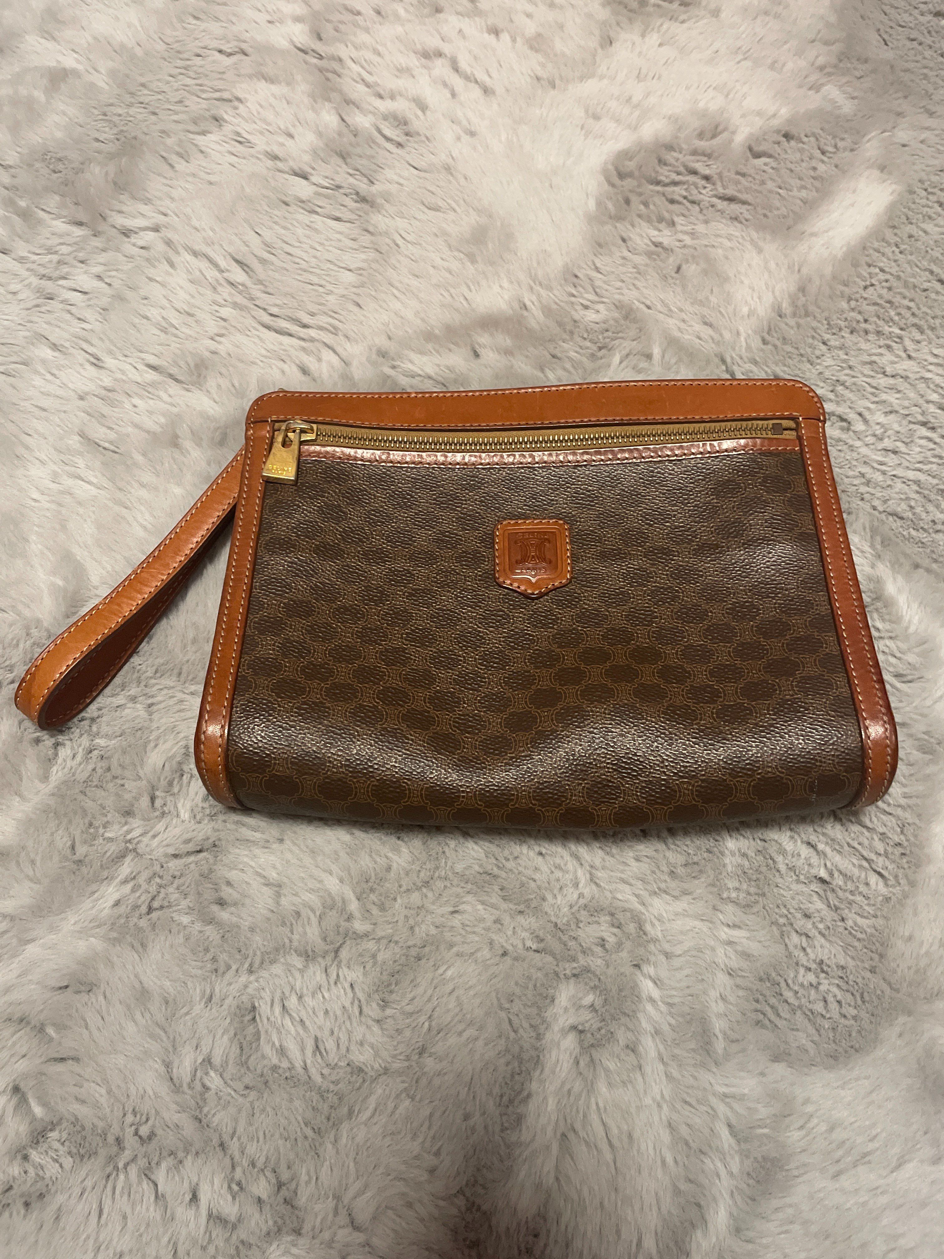 CELINE Macadam Clutch Bag "Brown"