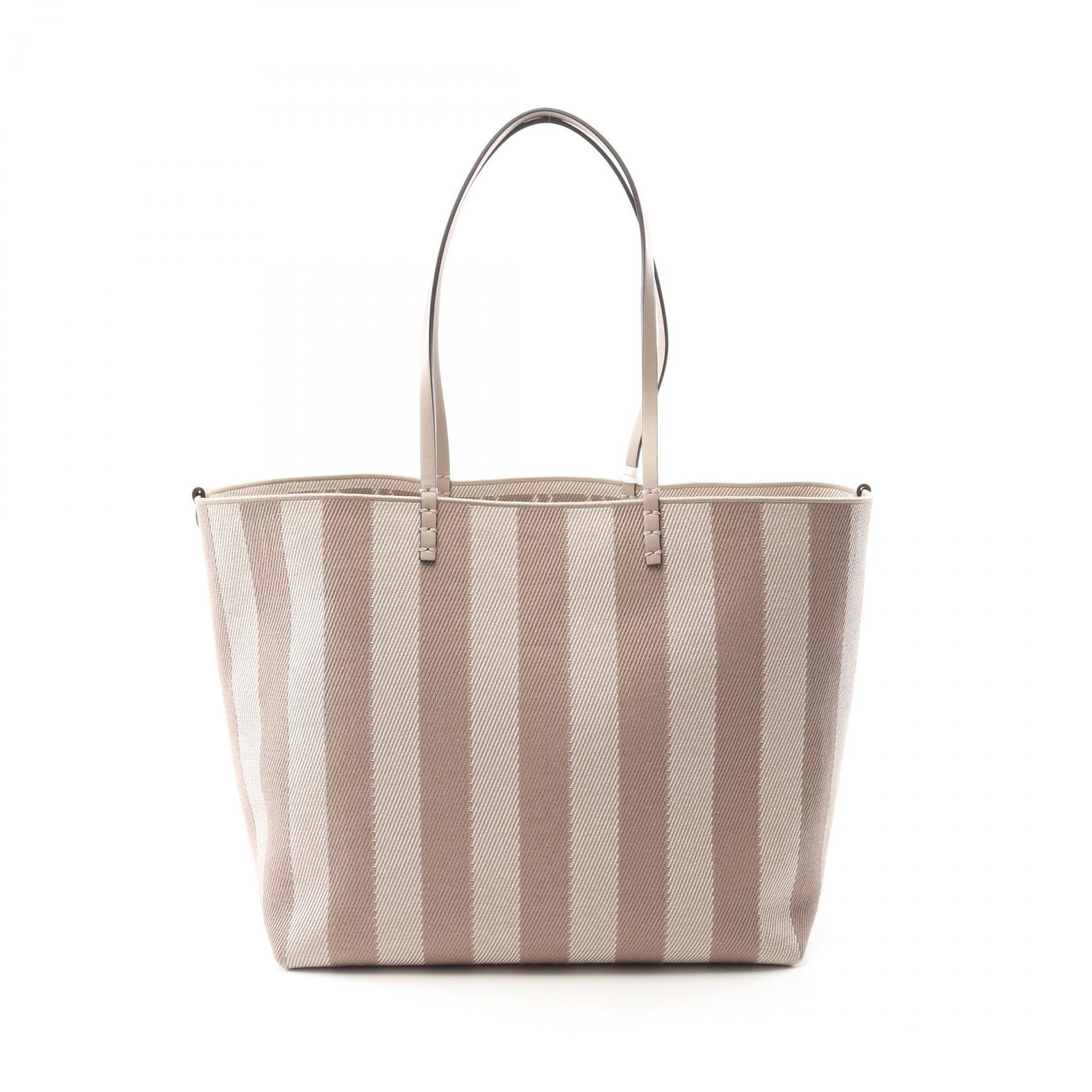 フェンディ FENDI LARGE ROLL トートバッグ バッグ キャンバス レザー レディース ベージュ系 8BH425AUPJF1SNP 【新品】
