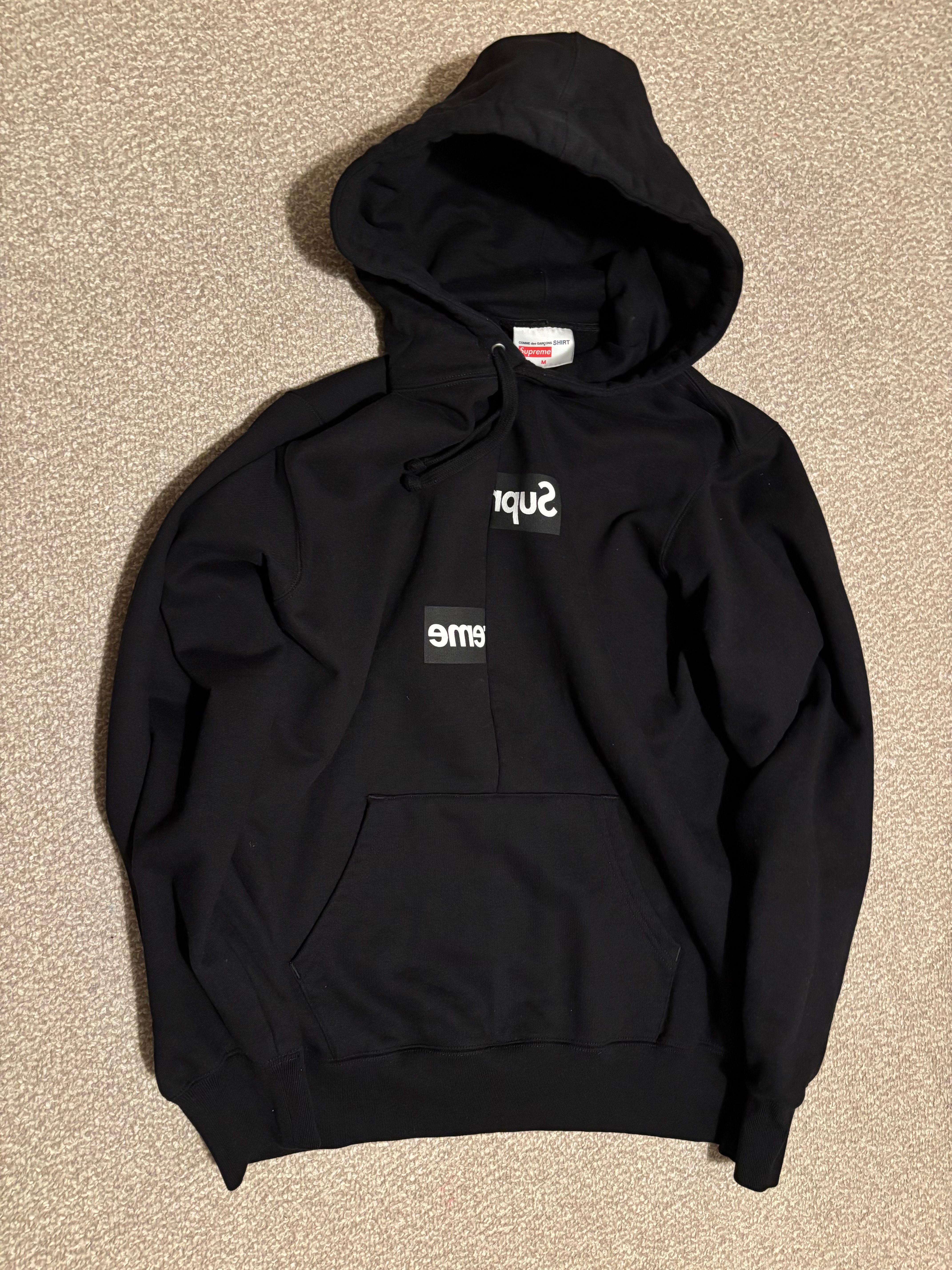 Supreme / Comme des Garçons SHIRT® Split Box Logo Hooded Sweatshirt "Black"