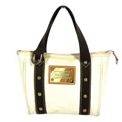 ルイヴィトン LOUIS VUITTON カバPM カバ PM M40039 アンティグア トートバッグ カバン ハンドバッグ コットン ホワイト