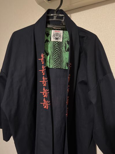 WACKO MARIA WOLF'S HEAD HAPPI COAT "Navy"