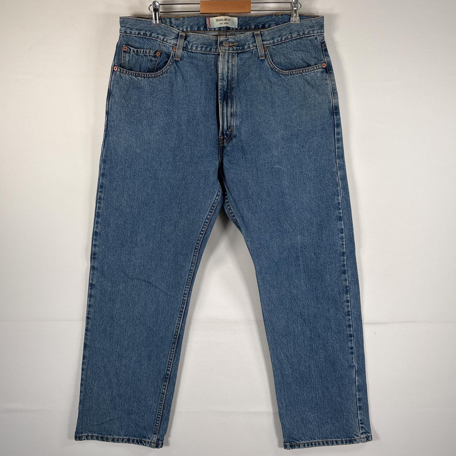 古着 リーバイス Levi's デニムパンツ 505 ブルーデニム ジーンズ ジーパン ストレート 大きいサイズ レギュラーフィット w40 L30 ブルー メンズ
