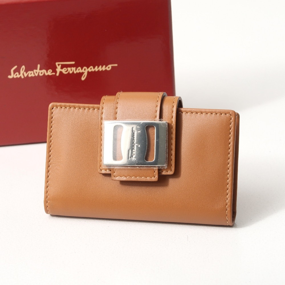 ■美品■Salvatore Ferragamo サルヴァトーレフェラガモ キーケース ヴァラ 6連 レザー ブランド古着【中古】20251126/RA6668
