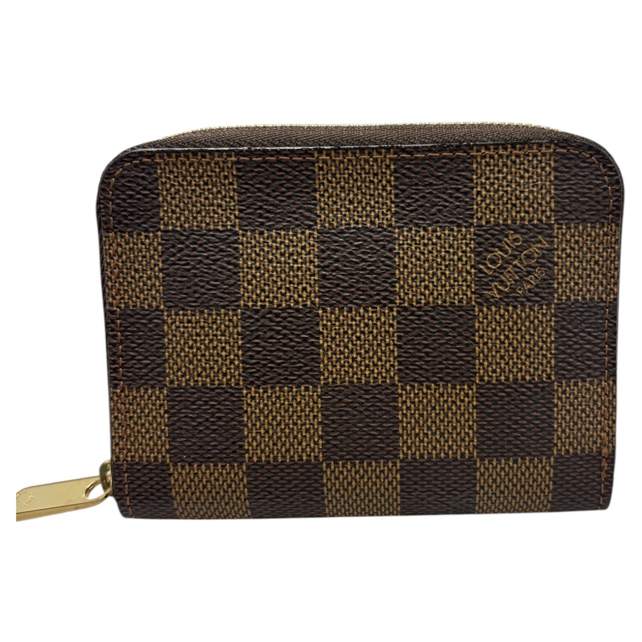美品 LOUIS VUITTON ルイヴィトン ダミエ ジッピーコインパース ダミエ ゴールド金具 PVC コインケース 小銭入れ S1-00006 【中古】