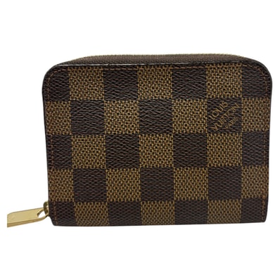 美品 LOUIS VUITTON ルイヴィトン ダミエ ジッピーコインパース ダミエ ゴールド金具 PVC コインケース 小銭入れ S1-00006 【中古】
