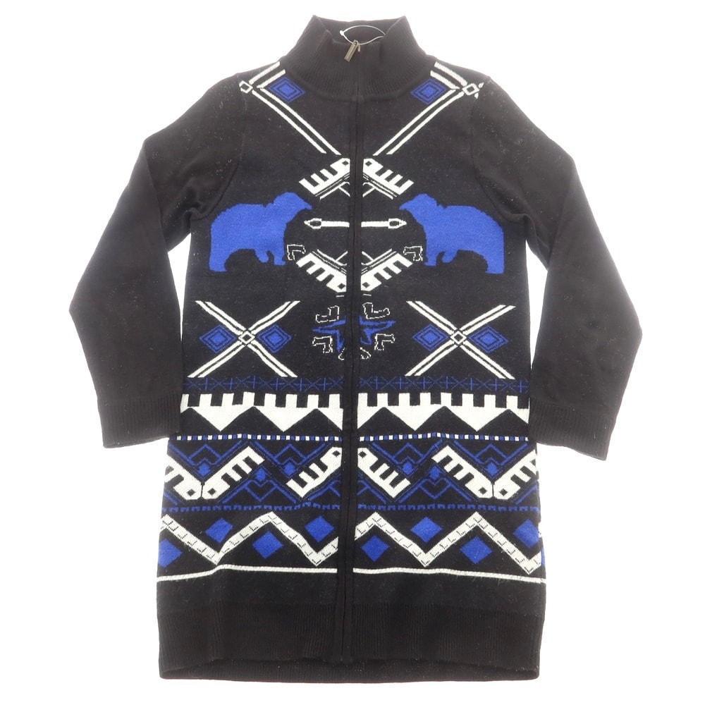【中古】ステラマッカートニー Stella McCartney ウール ジップアップ ロング カーディガン ブラック【サイズ38】【レディース】
