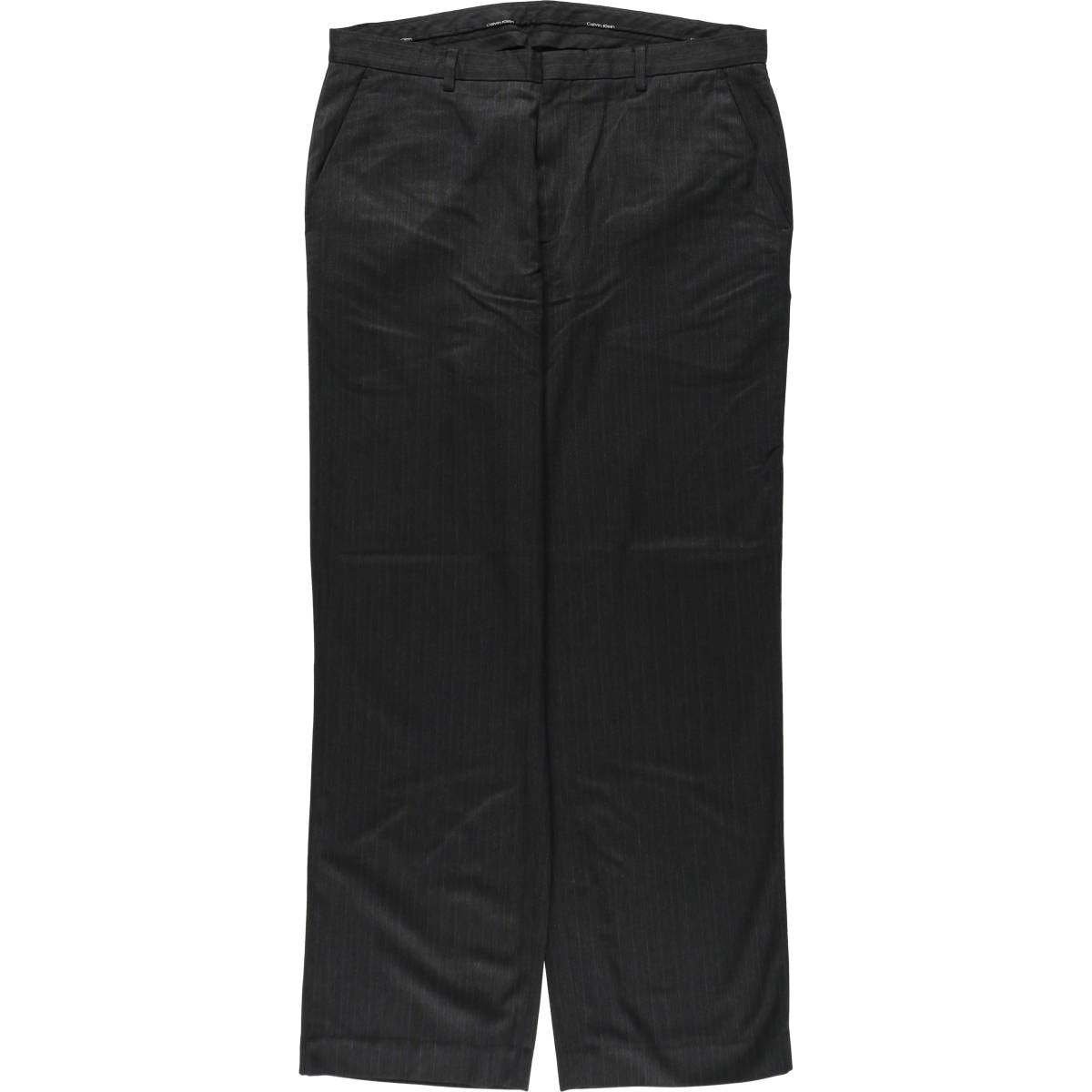 古着 00年代~ カルバンクライン Calvin klein ストライプ柄 スラックスパンツ メンズw37相当/eaa649891