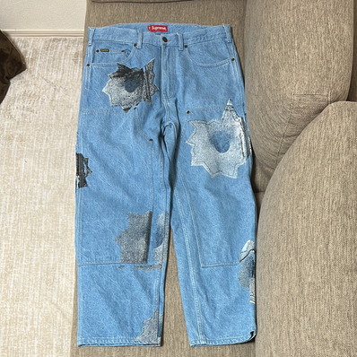 Supreme Nate Lowman Double Knee Painter Pant "Denim"