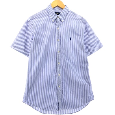 古着 ラルフローレン Ralph Lauren 半袖 ボタンダウン ストライプシャツ メンズM相当/eaa554336