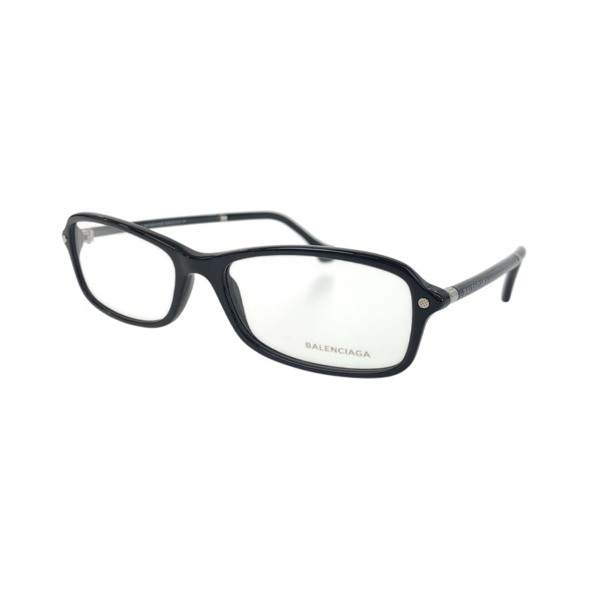 美品 BALENCIAGA バレンシアガ ブラック グレー プラスチック BA5016 メガネ メンズ 503103 【中古】