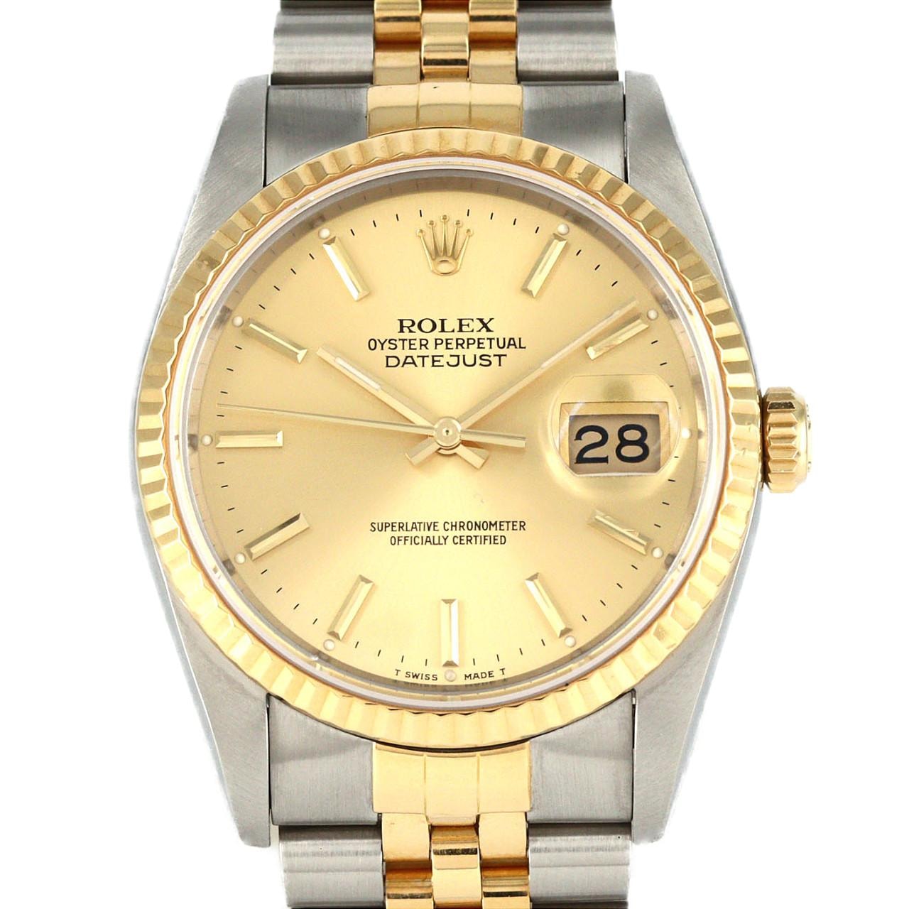 ロレックス デイトジャスト 16233 SSxYG 自動巻 L番