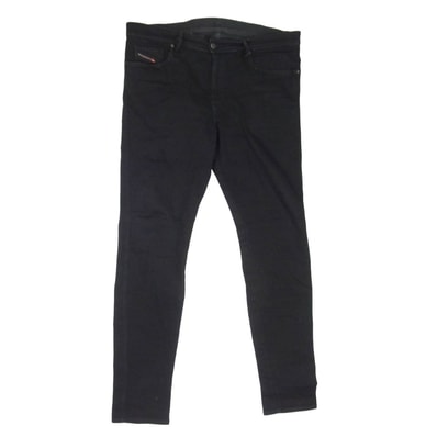 DIESEL ディーゼル D-ISTORT-X ストレッチ スキニー ジップフライ コットン パンツ W36 ブラック系 36【中古】