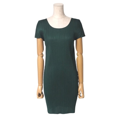 ■美品■PLEATS PLEASE ISSEY MIYAKE プリーツプリーズ イッセイミヤケ ワンピース サイズ3 プリーツ キャップスリーブ チュニック【おすすめ】 ブランド古着【中古】20250425/RA4495