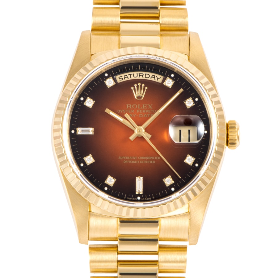 ROLEX ロレックス デイデイト レッドグラデーション W番 18238A K18YG【中古】