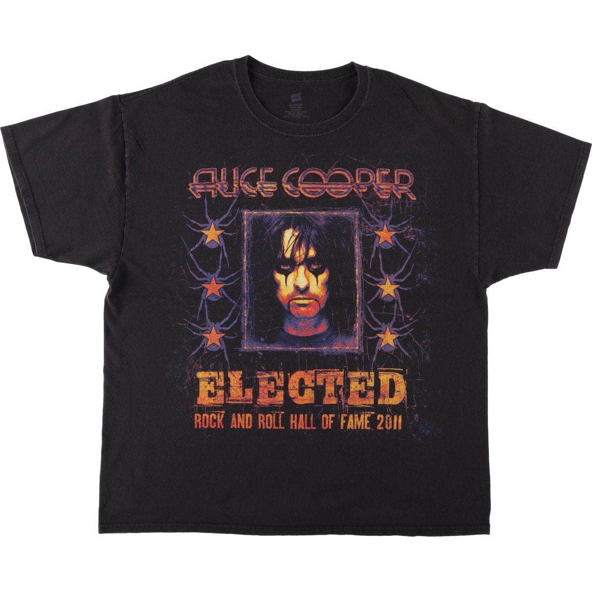 古着 ヘインズ Hanes Alice Cooper アリスクーパー バンドTシャツ バンT メンズXL相当/eaa651813