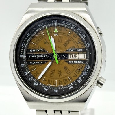 SEIKO セイコー タイムソナー 7015-6010 ブラウン AT メンズ 希少品 腕時計 稼働品