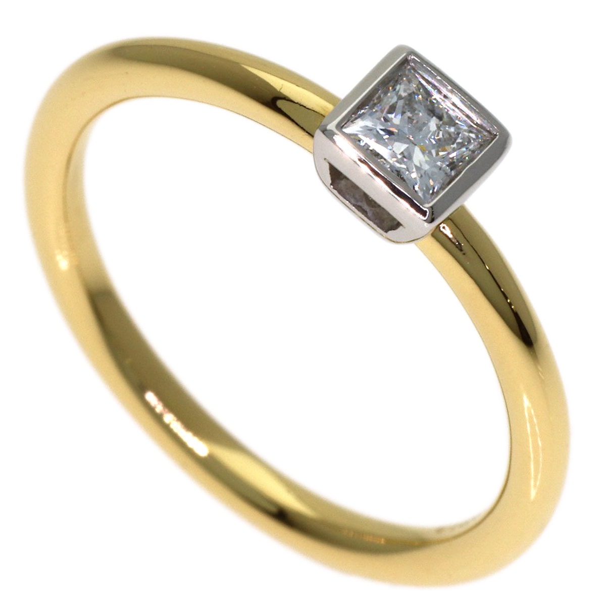 TIFFANY&Co. ティファニー ダイヤモンド リング・指輪 K18YG PT950 レディース [中古]