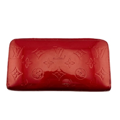 ルイヴィトン LOUIS VUITTON 長財布 ヴェルニ ジッピーウォレット ラウンドファスナー M91732 レッド系