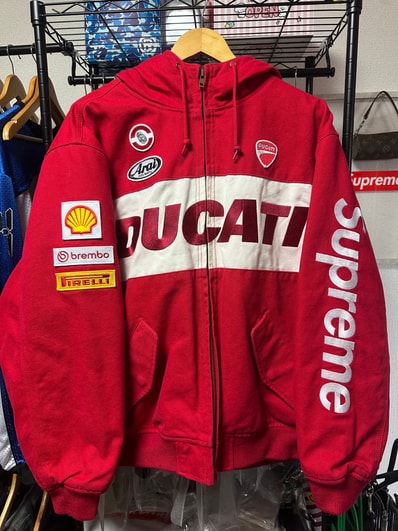 Supreme x Ducati Hooded Racing Jacket "Red"
