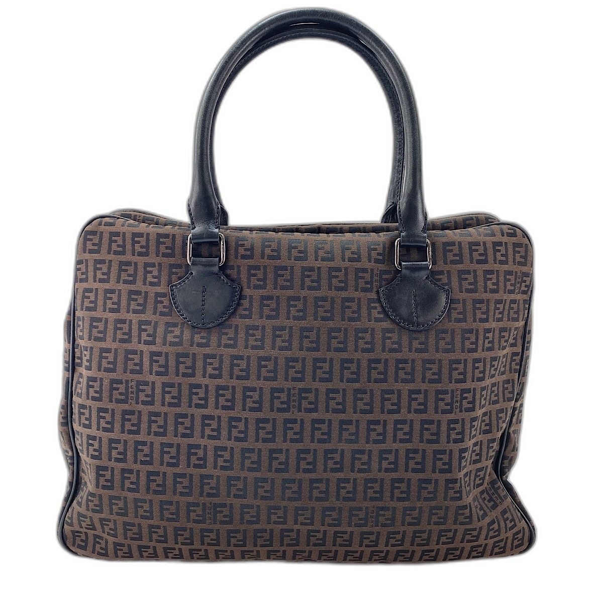 フェンディ FENDI ズッキーノ ハンドバッグ キャンバス【中古】