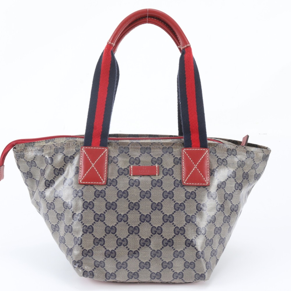 ■美品 グッチ GGクリスタル シェリー ライン131228 トート バッグ
