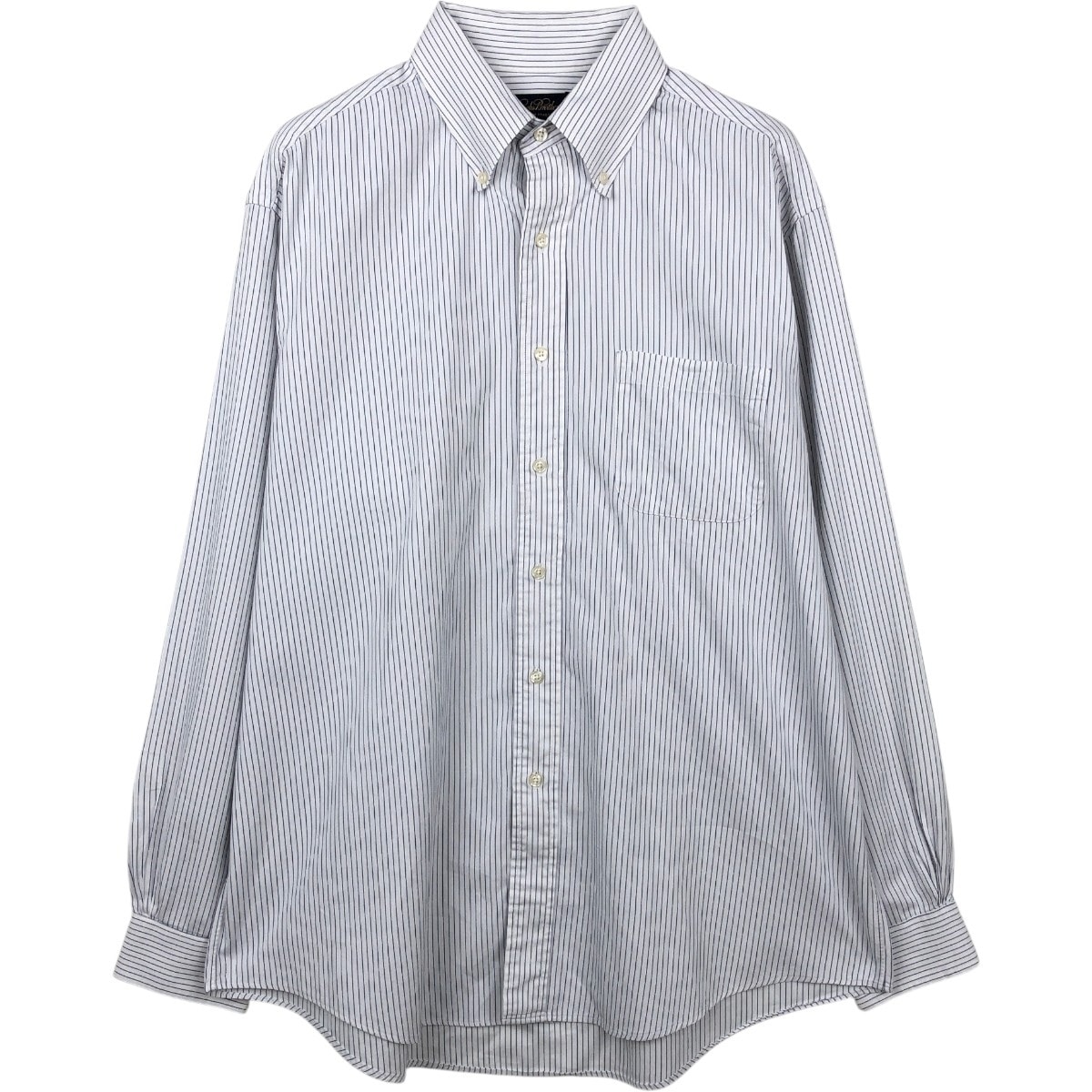 古着 ブルックスブラザーズ Brooks Brothers ストライプ柄 長袖 ボタンダウンストライプシャツ USA製 メンズL相当/eaa666736