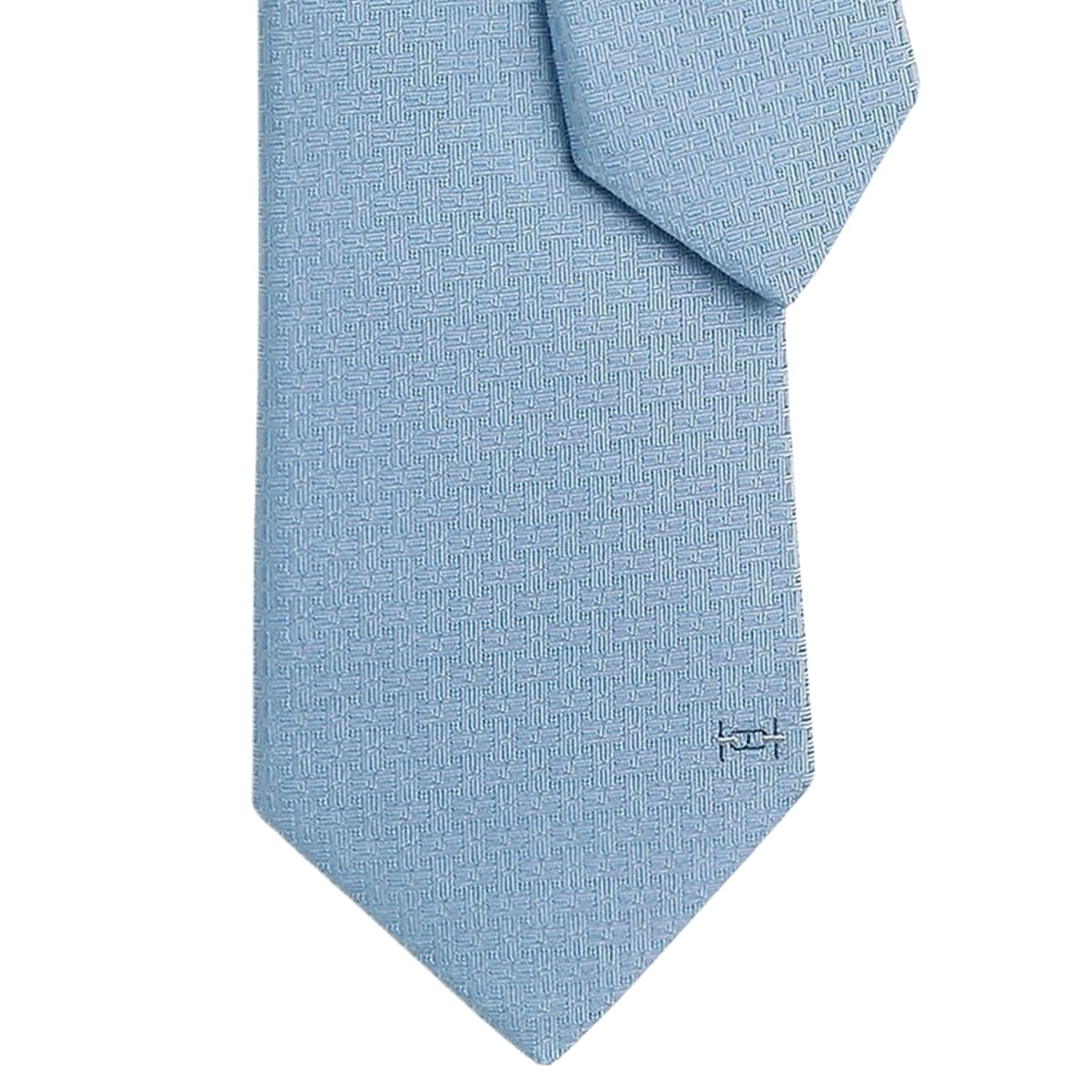 HERMES エルメス ネクタイ マイヨンオーバーボード シエル/グレー シルク100% H339439T 08 新品