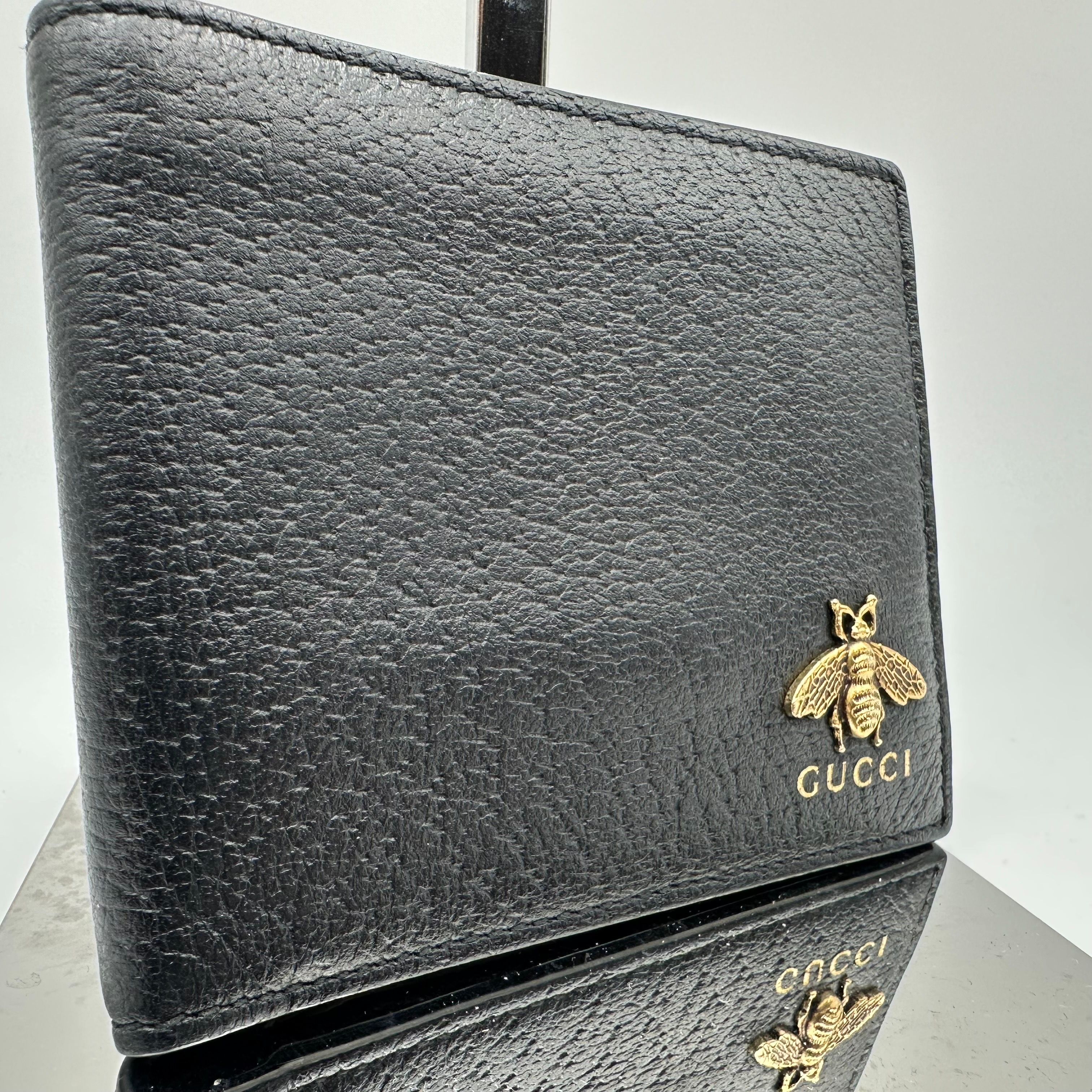 GUCCI Animalier Leather Coin Wallet