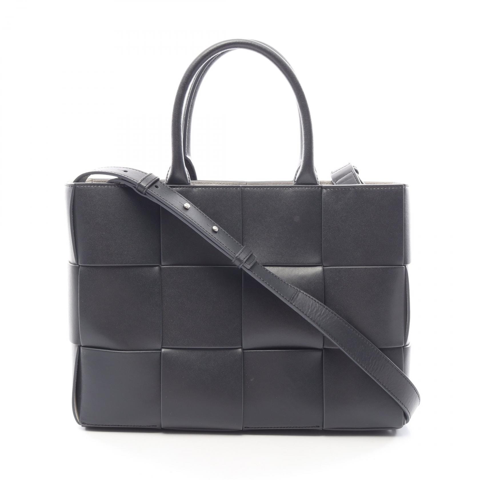 ボッテガヴェネタ BOTTEGA VENETA スモール アルコ マキシイントレチャート 2WAY トートバッグ バッグ レザー メンズ グレー系 766954 V29E0 【中古】