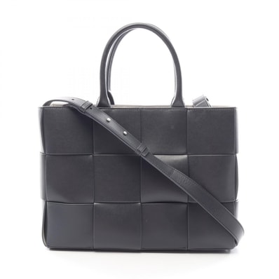 ボッテガヴェネタ BOTTEGA VENETA スモール アルコ マキシイントレチャート 2WAY トートバッグ バッグ レザー メンズ グレー系 766954 V29E0 【中古】