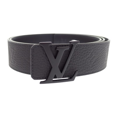 ルイヴィトン LOUIS VUITTON ベルト・LV イニシャル 40MM リバーシブル 40 M0424S モノグラム ベルト カーフ トリヨンレザー ブラック ブラック金具 メンズ【中古】【ABランク】