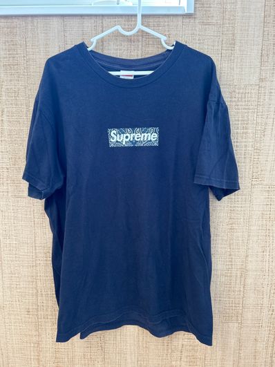 Supreme Bandana Box Logo Tee "Navy"