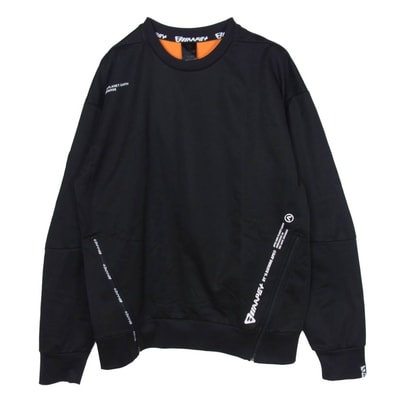 A BATHING APE アベイシングエイプ Tシャツ AAPSWM3521XXB AAPE エーエイプ バックロゴ クルーネック スウェット プルオーバー トレーナー ブラック系 175【中古】