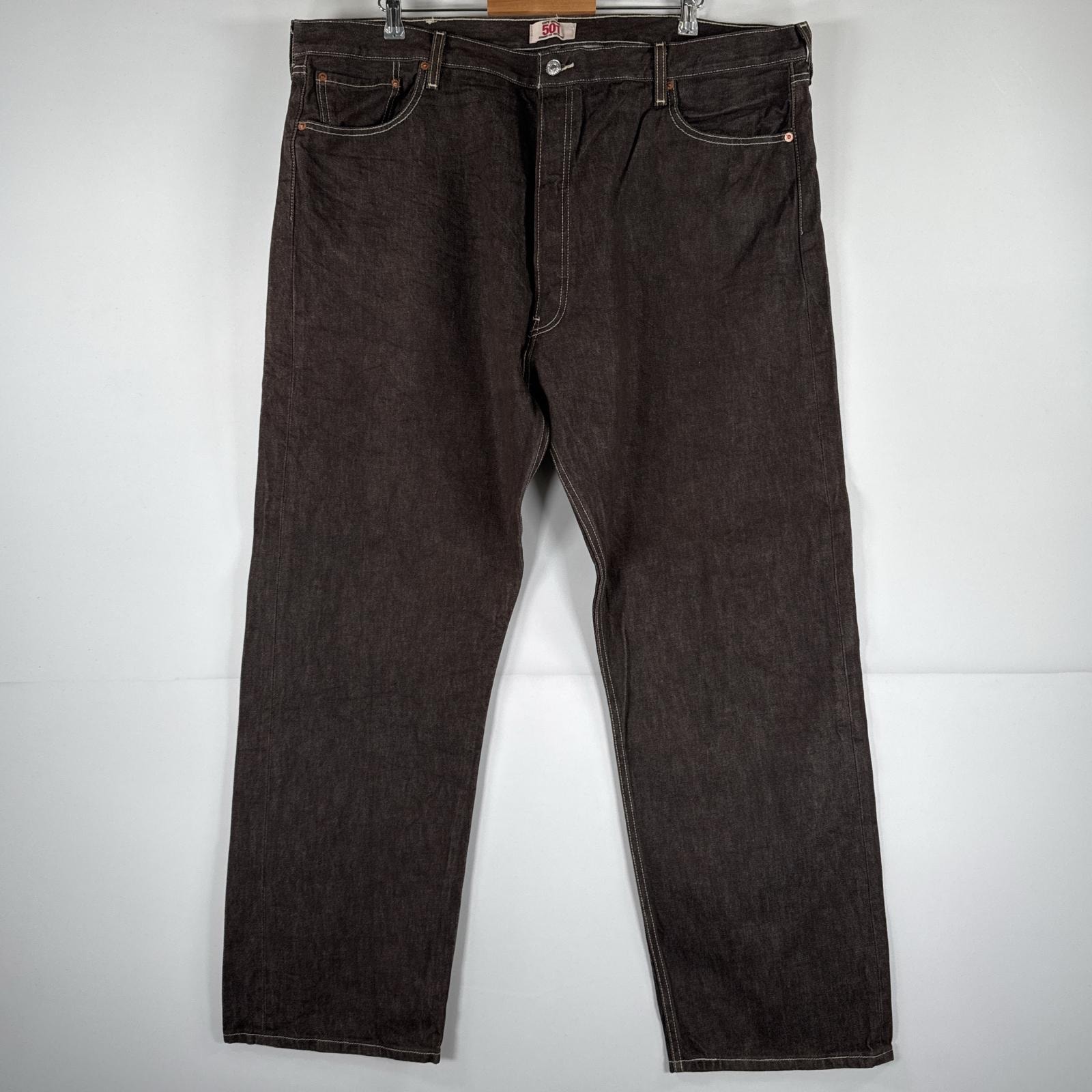 古着 リーバイス Levi's デニムパンツ 501 ジーパン ストレート 大きいサイズ ボタンフライ カラーパンツ ビッグ w46 L34  ブラウン メンズ
