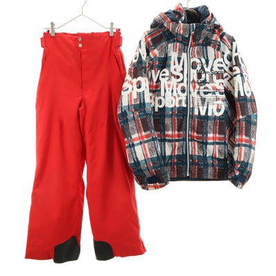 DESCENTE デサント 総柄 スキー ウェア 上下セットアップ S ネイビー系 アソート