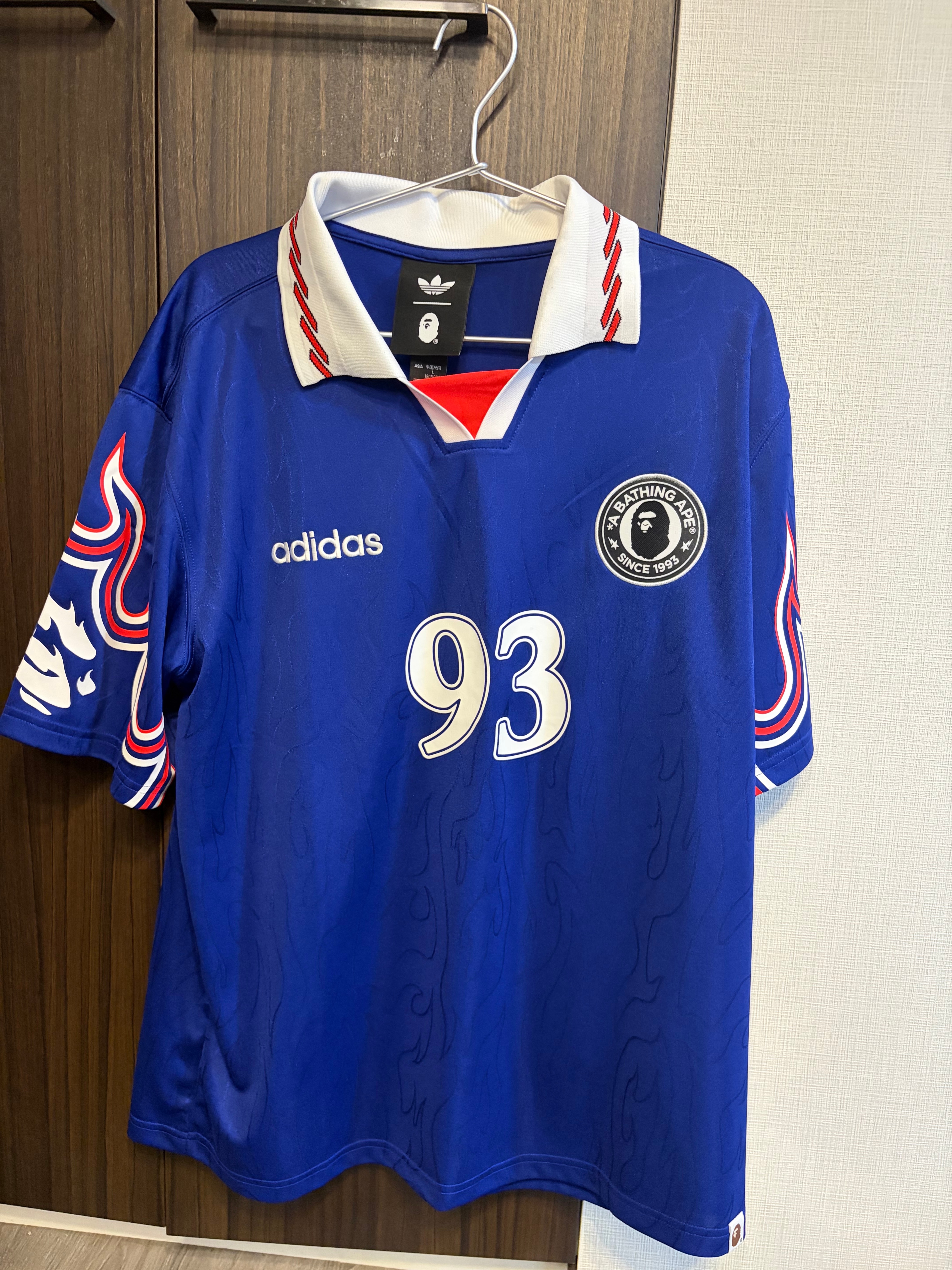 A BATHING APE x adidas Flame Jersey "Blue"