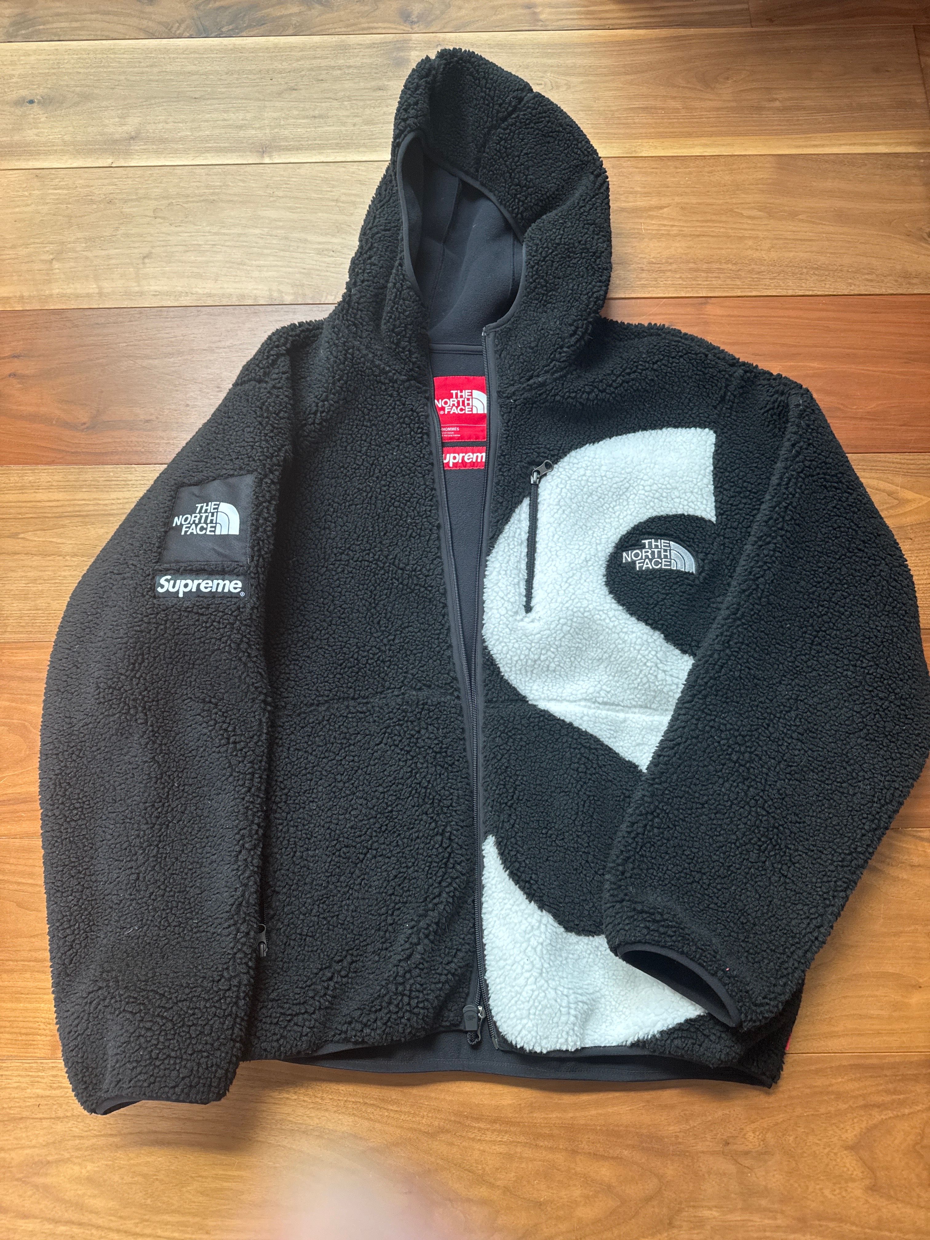 Supreme x The North Face S Logo Hooded Fleece Jacket "Black"