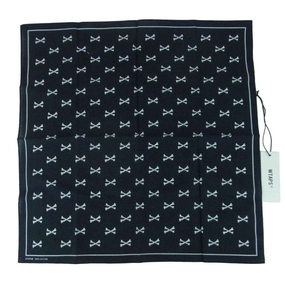 WTAPS ダブルタップス 20SS 201WVDT-AC01 BANDANA クロスボーン バンダナ ブラック系【中古】