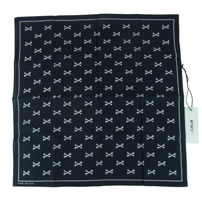 WTAPS ダブルタップス 20SS 201WVDT-AC01 BANDANA クロスボーン バンダナ ブラック系【中古】