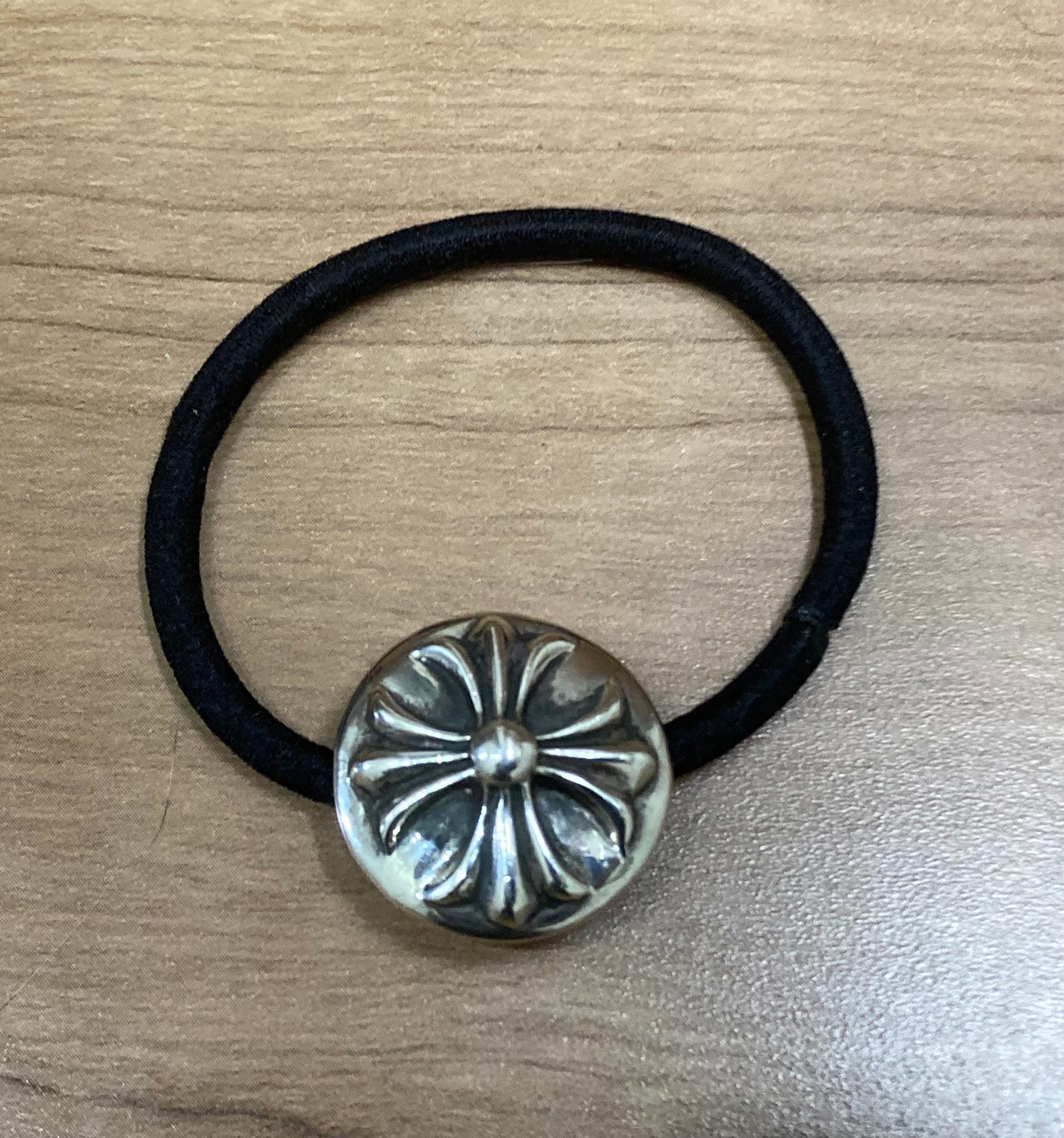 Chrome Hearts Hair Band # 2 Cross Bracelet "Black"