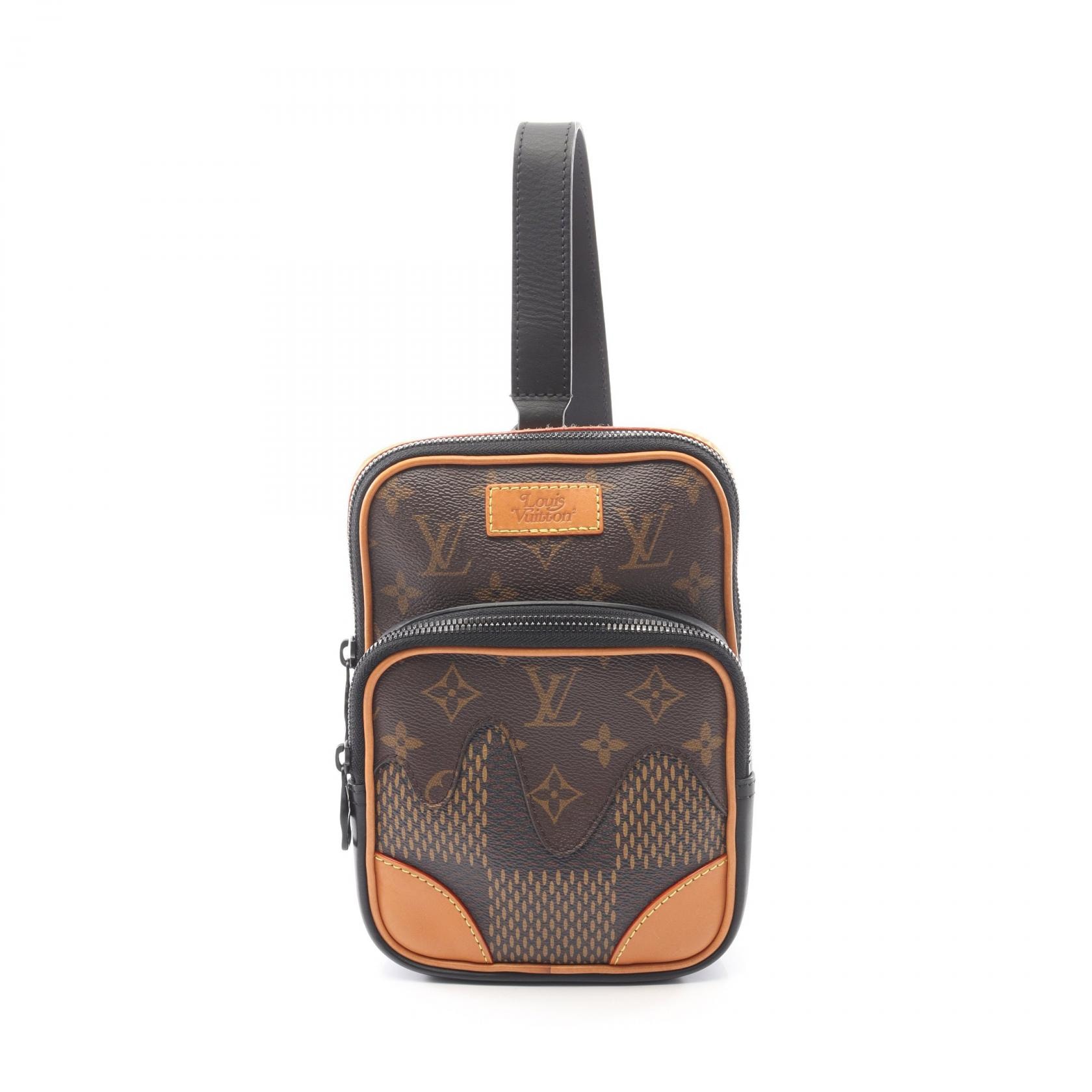 ルイ・ヴィトン LOUIS VUITTON LOUIS VUITTON × NIGO アマゾンスリングバッグ モノグラム ウエストバッグ ボディバッグ バッグ PVCコーティングキャンバス レザー ダミエ・ジャイアント エベヌ メンズ ブラウン系 /