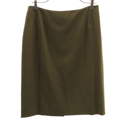 KENZO ケンゾー 90s フランス製 オールド ミディスカート 42 オリーブ