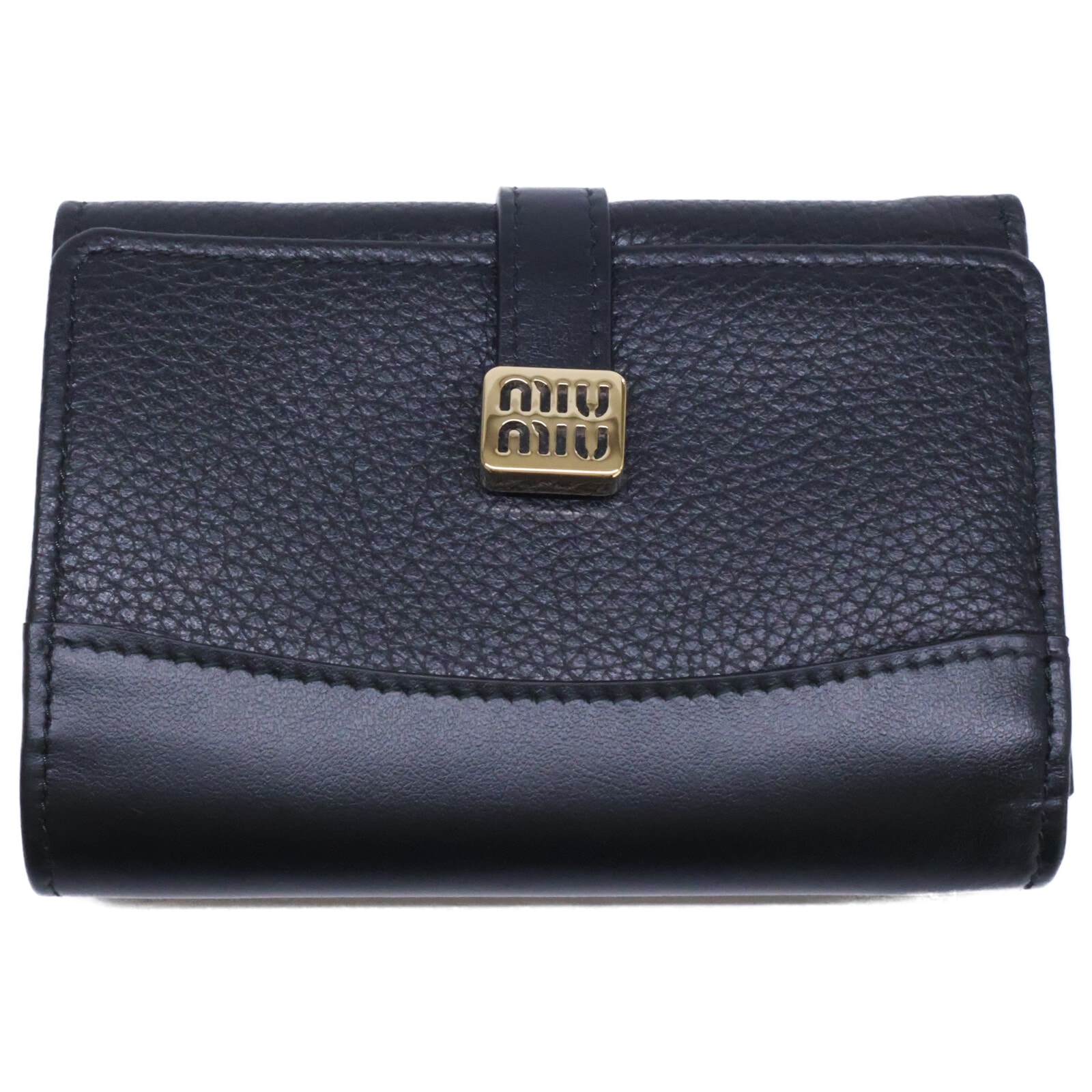 ミュウミュウ 【美品】5MH034 DAINO / SOFT CALF 三つ折り財布