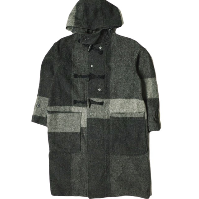 Engineered Garments エンジニアードガーメンツ Duffle Coat - Hv. Weight Big Plaid H.B ダッフルコート ヘビーウェイト ブックプレイド ヘリンボーン XS Charcoal WOOLRICH チェック