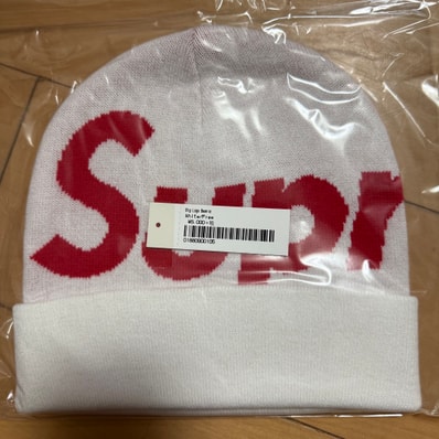 Supreme Big Logo Beanie "White"